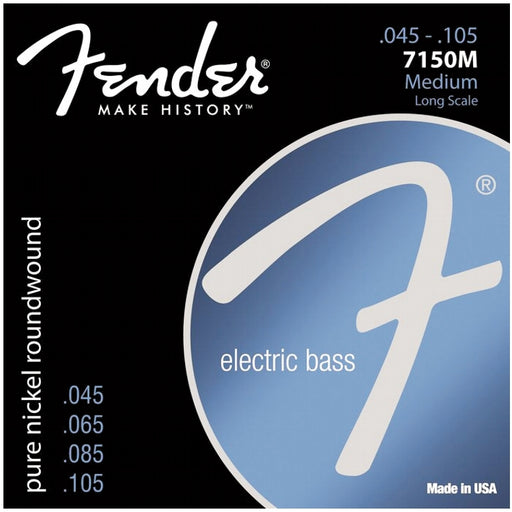 Fender 737150406 7150M Pure Nickel Roundwound Electric Bass Strings, Heavy Medium (45 - 105)