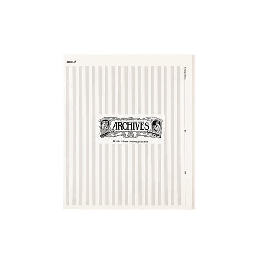 Archives By D'Addario SP18S Manuscript Tear-Away Paper Pad - 18 Stave 50 Sheets