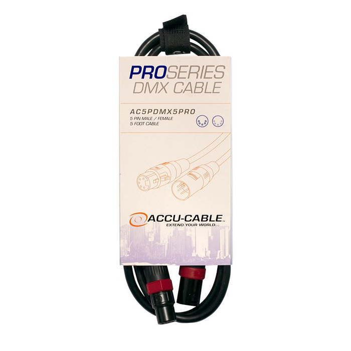 ADJ Accu-Cable AC5PDMX5PRO 5pin Pro DMX Cable - 5-Foot