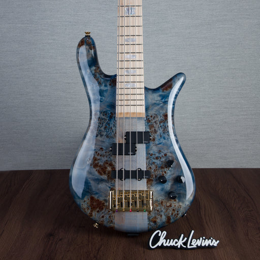 Spector Euro5 LT 5-String Bass Guitar - Exotic Poplar Burl Blue Fade - CHUCKSCLUSIVE - #]C121SN 21050