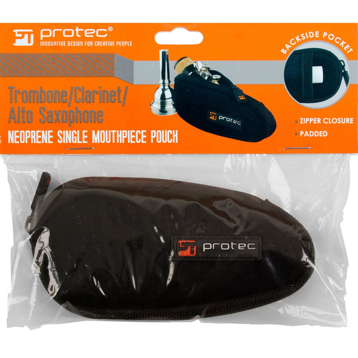 Protec N264 Neoprene Trombone/Alto Saxophone/Clarinet Mouthpiece Pouch - Black