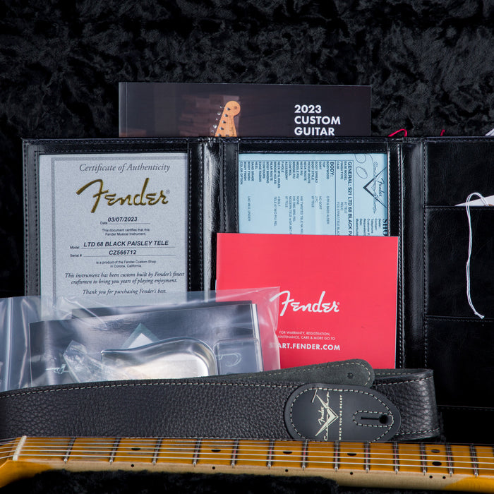 Fender Custom Shop Limited Edition '68 Telecaster Relic – Black Paisley - #CZ566712 - Display Model