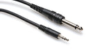 Hosa CMP-103 Mono Interconnect 3.5mm TRS to 1/4" TS, 3 Feet