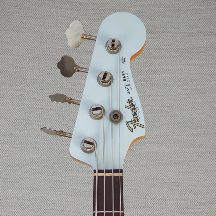 Fender Custom Sop 1963 Jazz Bass Journeyman Relic Electric Bass - Faded Aged Sonic Blue