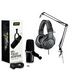 Shure MV7+-K Podcasting Bundle with Boom Arm and Headphones - Black