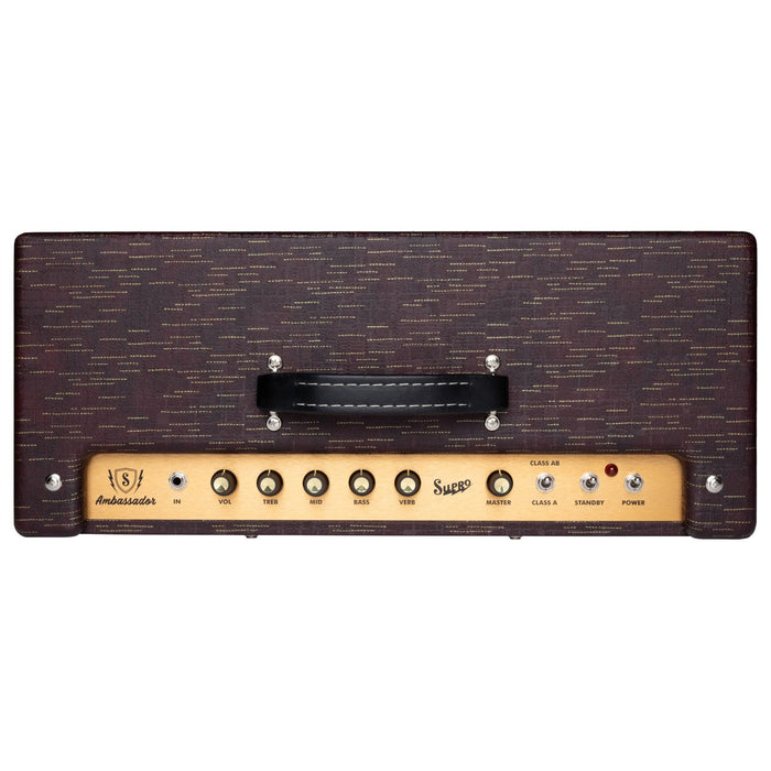 Supro Ambassador Custom 2x10-Inch 50-Watt Combo Tube Guitar Amplifier - Burgundy Gold Scandia - New