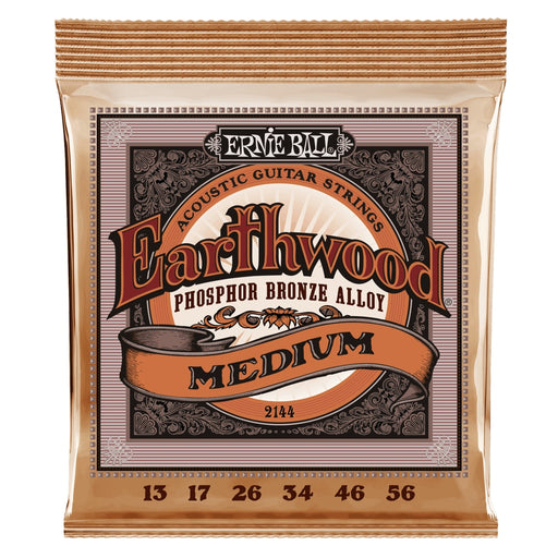 Ernie Ball Medium Earthwood Phosphor Bronze 13-56 Gauge Acoustic Guitar Strings