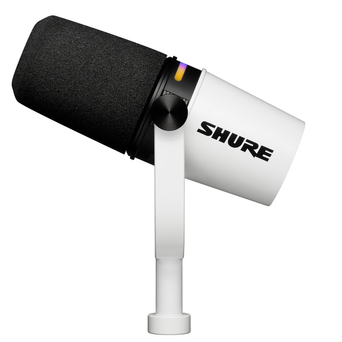 Shure MV7+ Podcasting and Streaming Microphone - White