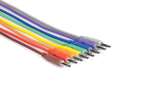 Hosa CMM-830 8pc Unbalanced 3.5mm Patch Cables - 1ft