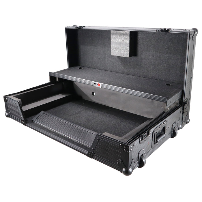 ProX Flight Case for Pioneer DJ XDJ-XZ with Glide Laptop Shelf - Black