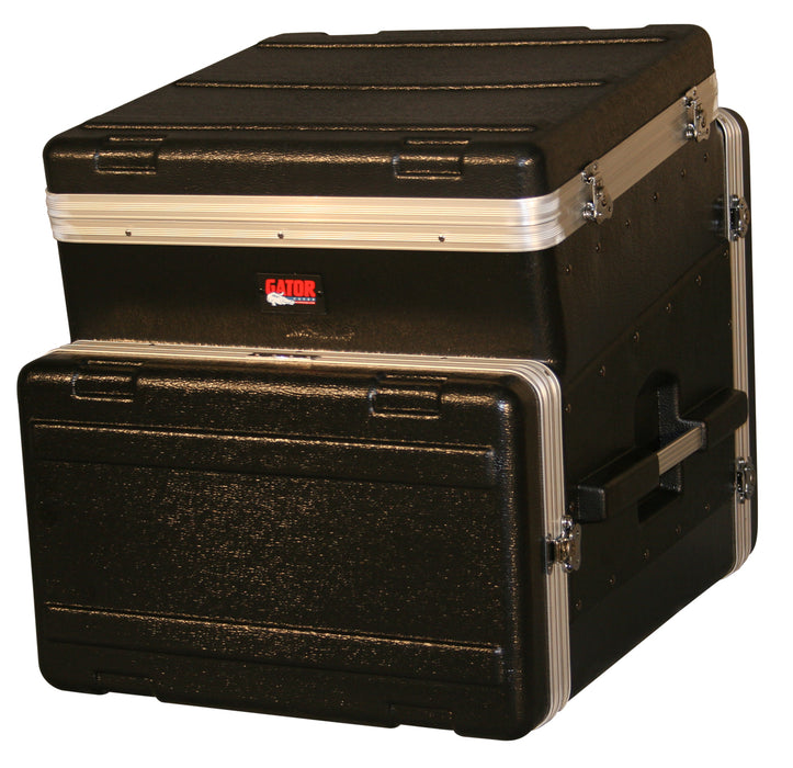 Gator Cases GRC-10X6 ATA Molded PE Slant Top Console Rack 10U Top x 6U Bottom