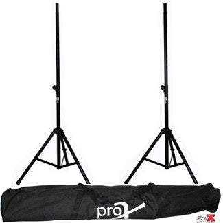 ProX T-SS26P 8-Foot Twin Speaker Stand Set with Carrying Bag - Preorder