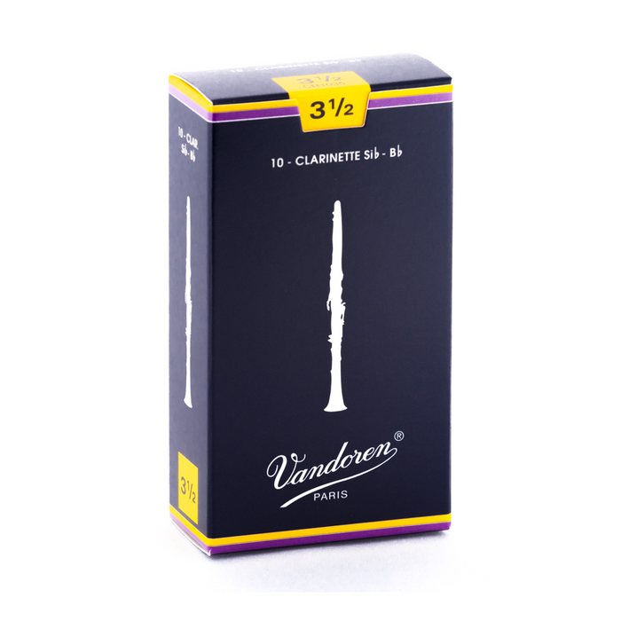 Vandoren CR10 Traditional B-Flat Clarinet Reed 10-Pack - New,3.5