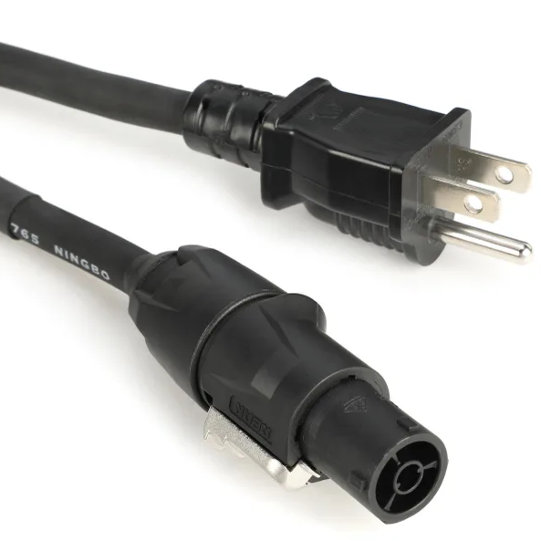 Hosa PRXN Series Power Cord with REAN Power X and Hosa NEMA 5-15P Connectors - 10-feet