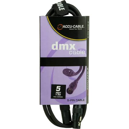 ADJ Accu-Cable AC5PDMX5 5 Pin DMX Cable - 5-Foot - 5 Feet