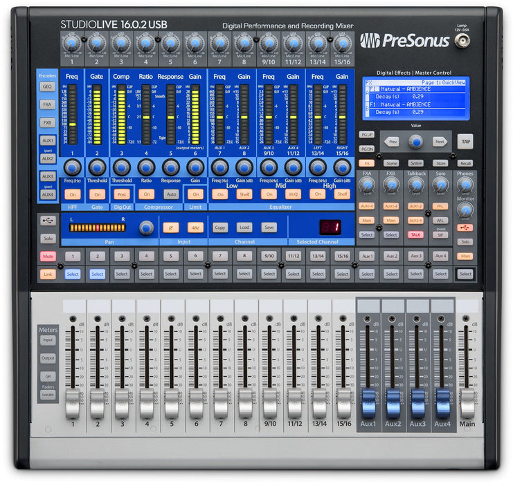 Presonus StudioLive 16.0.2 USB 16x2 Performance And Recording Digital Mixer - New