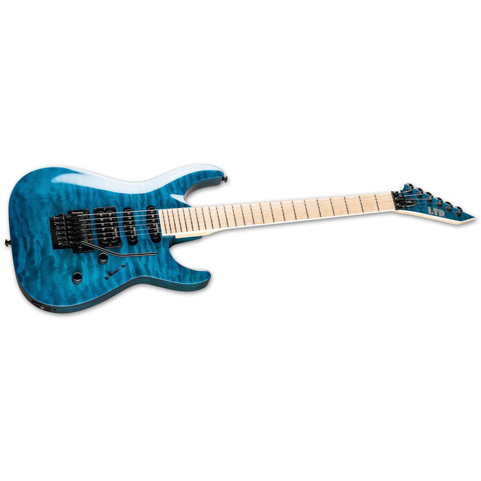 ESP LTD MH-203QM Electric Guitar - See Thru Blue - New