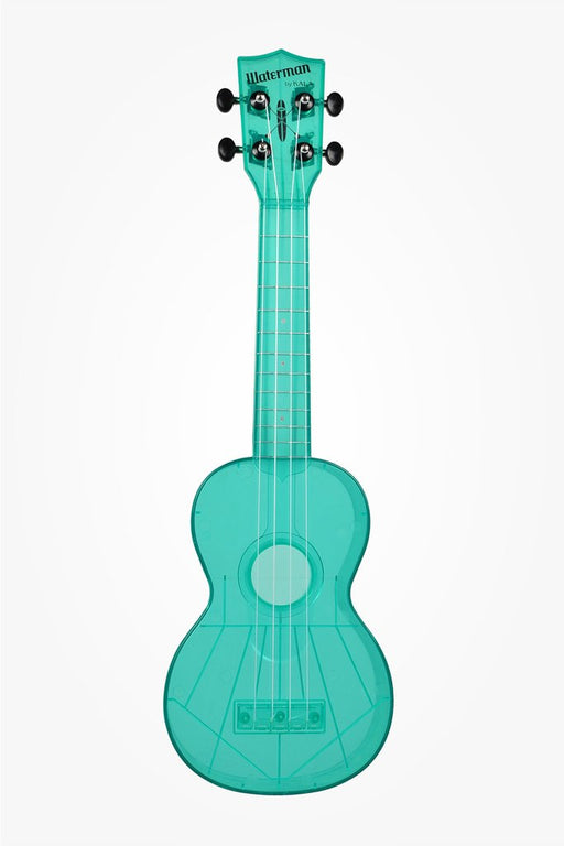 Kala Waterman Soprano Composite Fluorescent Ukulele - Gloss Blue - New,Gloss Blue