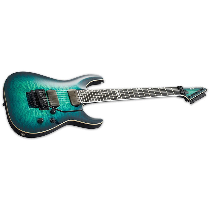 ESP E-II Horizon FR-7 7-String Electric Guitar - Black Turquoise Burst - New