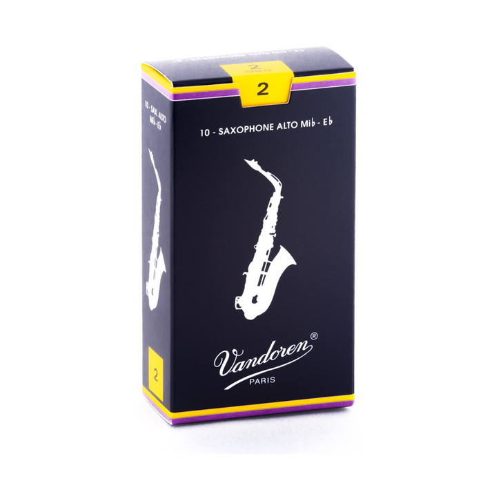 Vandoren SR21 Traditional Alto Sax Reed 10-Pack - New,2