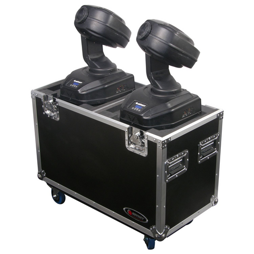 Odyssey FZMH250SX2W Universal Dual 250 Moving Heads Lighting Flight Case with Wheels - New