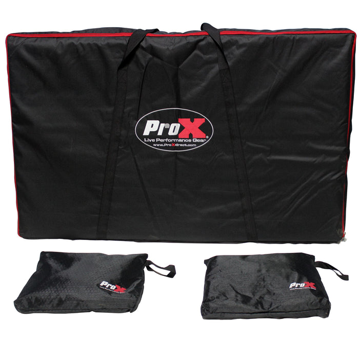 ProX XF-4X3048BMK2 4 Panel DJ Facade Black Panels with Carry Bag with 4 Black & 4 White Scrims