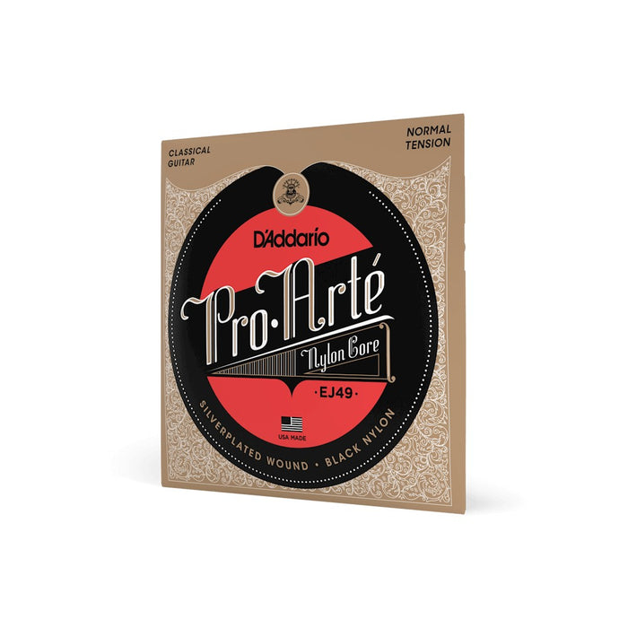 D'Addario EJ49 Pro-Arte Black Nylon Classical Guitar Strings - Normal Tension