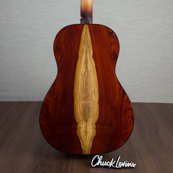 Bedell Revolution Parlor Size Guitar - Cocobolo and AD Spruce - Amber Burst - CHUCKSCLUSIVE - #1222002