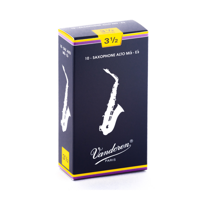 Vandoren SR21 Traditional Alto Sax Reed 10-Pack - New,3.5