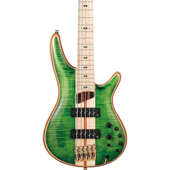 Ibanez 2022 SR5FMDX SR Premium 5-String Bass Guitar - Emerald Green Low Gloss - New