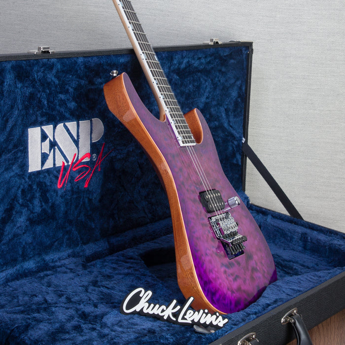 ESP USA M-1 NTB FR Electric Guitar - Purple Sunburst - #US23187