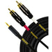 Mogami Gold 3.5 2RCA03 Y Cable 3.5mm TRS Male to Dual RCA Male - 3-Foot