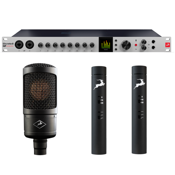 Antelope Audio Discrete 8 Pro Audio Interface with Three Edge Microphones Bundle