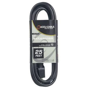 Accu-Cable EC123-25 12/3 Gauge Edison Extension Power Cable - 25 Feet