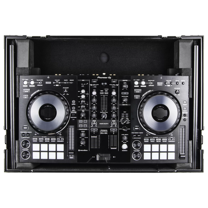 Odyssey FZPIXDJRR Low Profile XDJ-RR Flight Case with Bottom 1U Rack Space Flight Case and Glide Platform