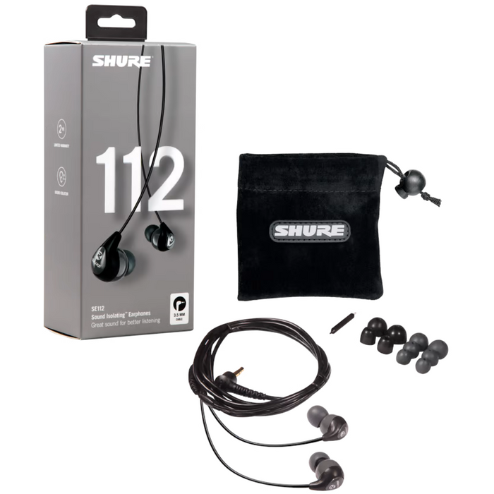 Shure SE112-GR Sound Isolating Earphones - New