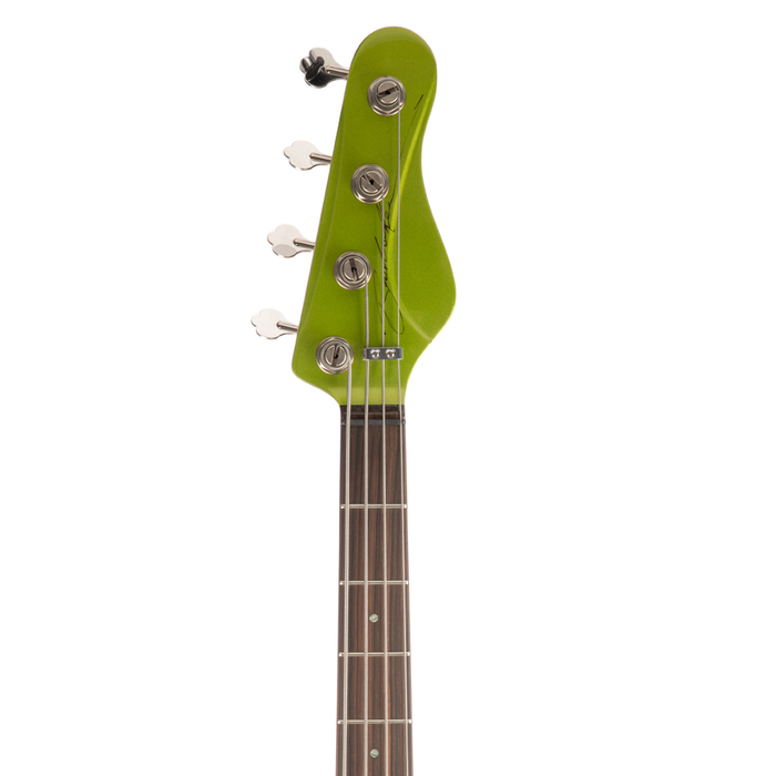 Brubaker JXB-4 Standard Bass Guitar, Green Metallic - Mint Open Box