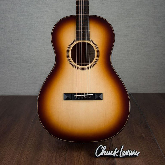 Bedell Revolution Parlor Size Guitar - Cocobolo and AD Spruce - Amber Burst - CHUCKSCLUSIVE - #123006