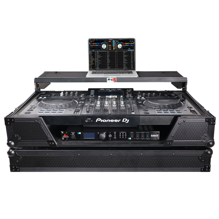 ProX Flight Case for Pioneer DJ XDJ-XZ with Glide Laptop Shelf - Black