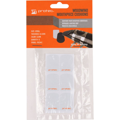 Protec MCS8B Mouthpiece Cushions - Small, .4mm, 6-Pack, Clear