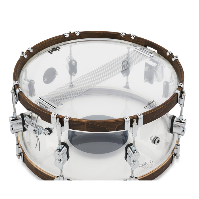 PDP 6.5 x 14-Inch 25th Anniversary Snare Drum - Clear Acrylic