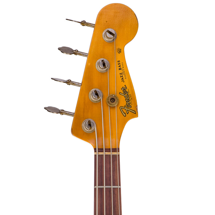 Fender Custom Shop 1961 Jazz Bass, Ash Heavy Relic - Sapphire Blue Transparent - CHUCKSCLUSIVE - #R118315 - Display Model