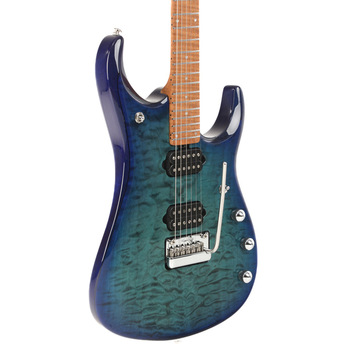 Music Man John Petrucci Signature JP15, Quilt Maple Top Electric Guitar - Cerulean Paradise Fade - New