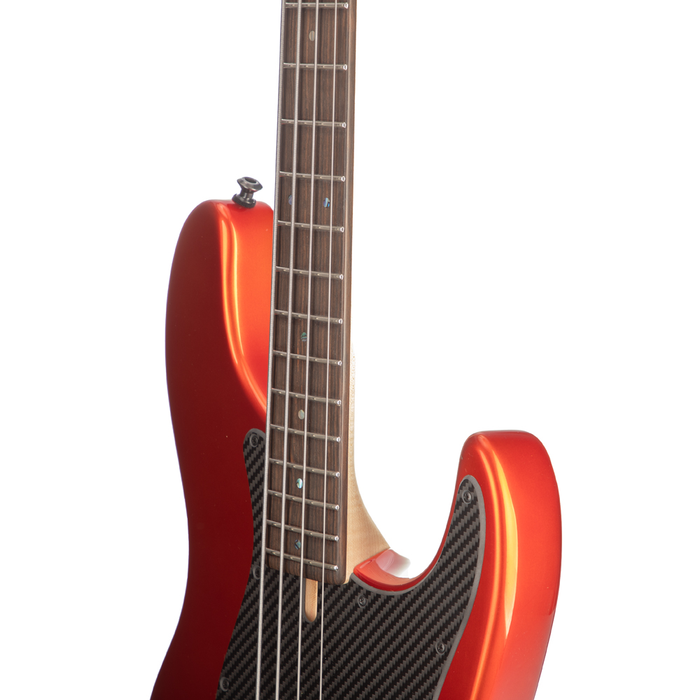 Brubaker JXB-4 Standard Bass Guitar - Tangerine Metallic - Display Model - Display Model