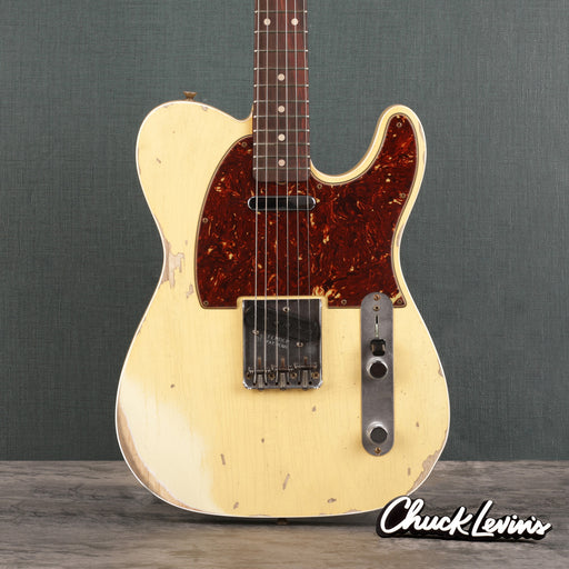 Fender Custom Shop 1962 Telecaster Custom Heavy Relic Guitar - Aged Vintage White - CHUCKSCLUSIVE - #R122567 - Display Model