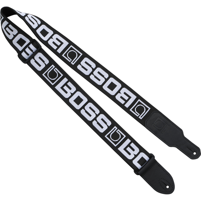 BOSS BSM-20-BW Monogram Guitar Strap - Black & White