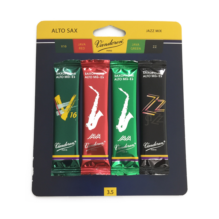 Vandoren SRMIXA Alto Sax Reed Sample Pack - New,3.5