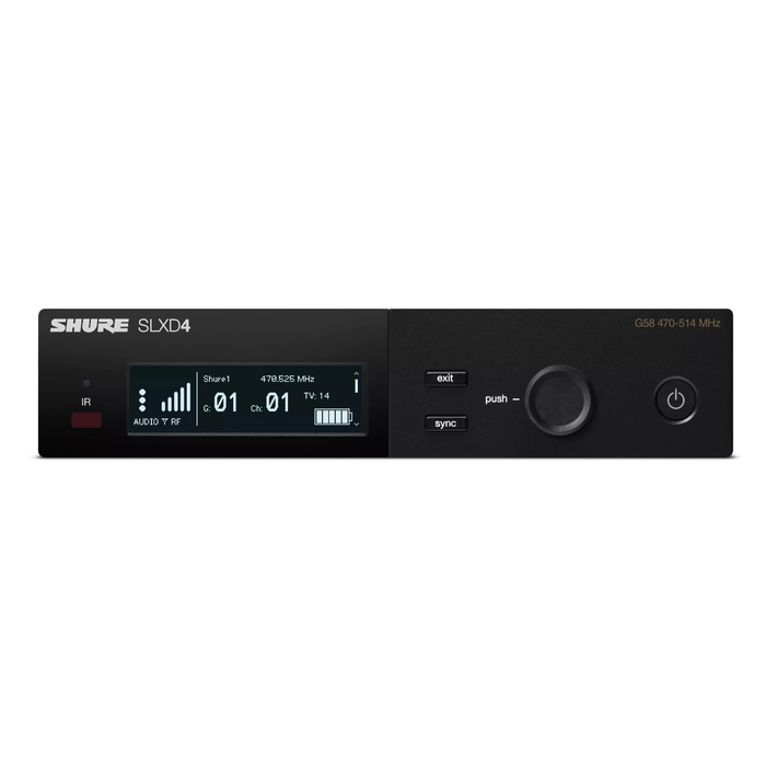 Shure SLXD4 Digital Wireless Receiver - H55 Band - New