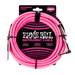 Ernie Ball P06078 Braided Straight to Right Angle Instrument Cable - 10-Foot Neon Pink