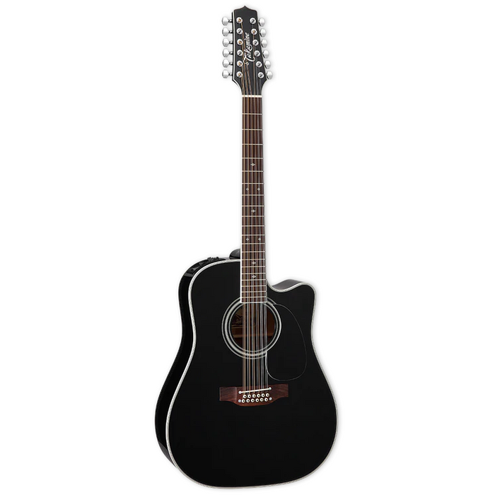 Takamine EF381SC 12-String Dreadnought Cutaway Acoustic Electric Guitar - Black - New